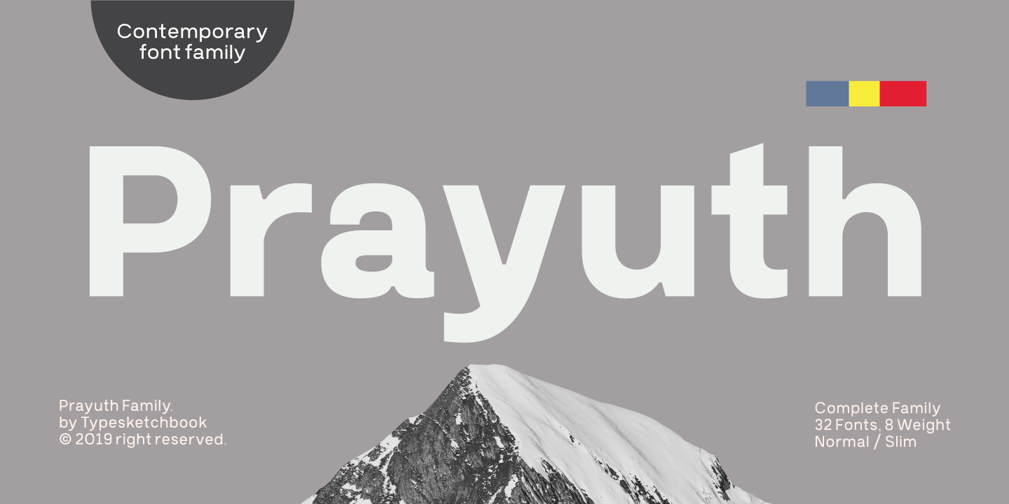 Prayuth Black Italic Font preview
